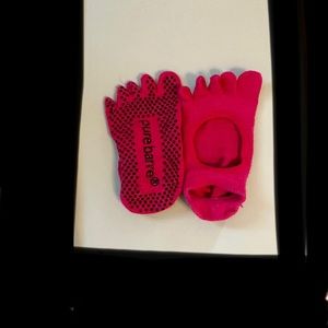 Pure Barre Socks - Pink Toe Grip